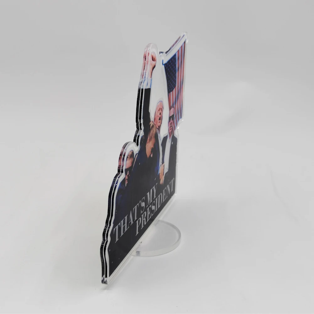 Trump fight  Assassination Acrylic plaque Failure Photo Poster Time Magazine Cover Home Decor  Color Printing