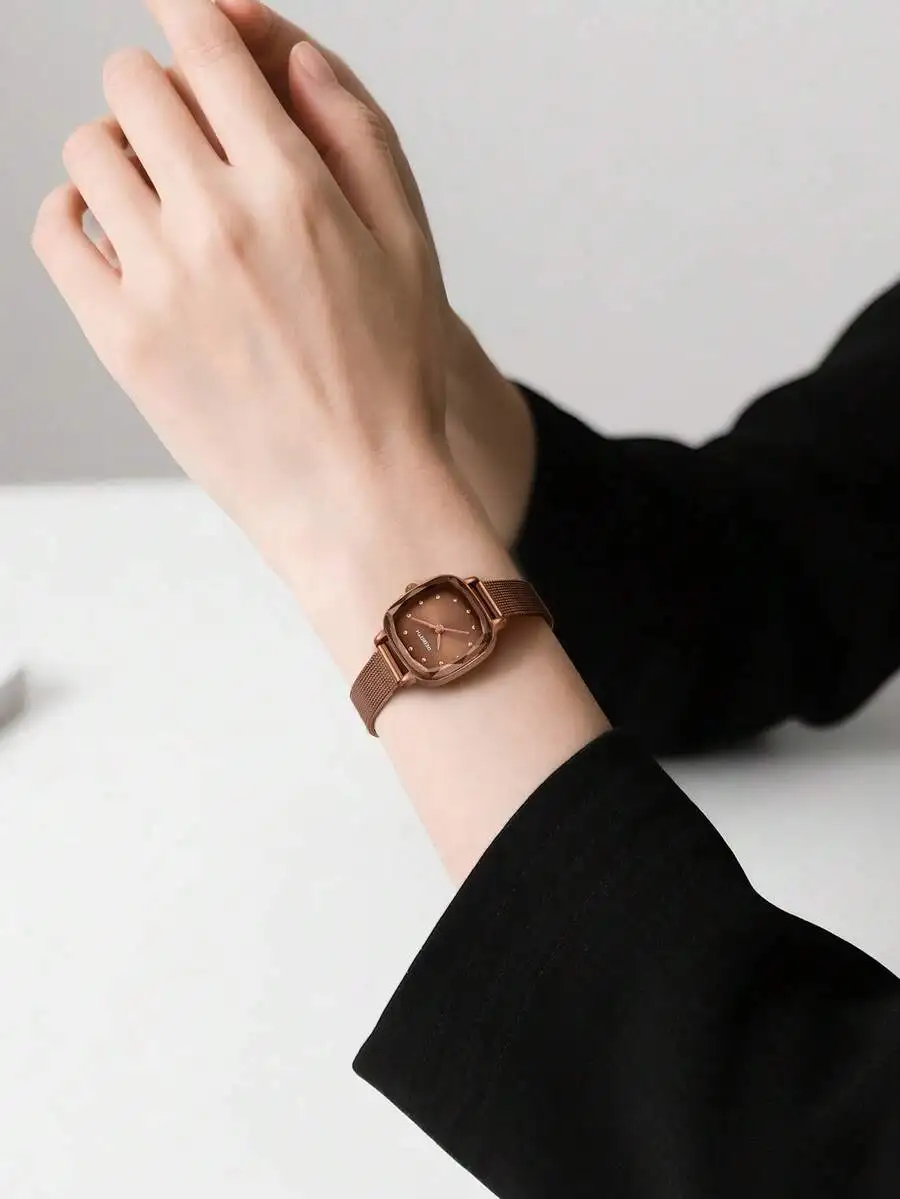 1pc Vintage Elegant Square Women's Watch, Suitable For Daily Wear