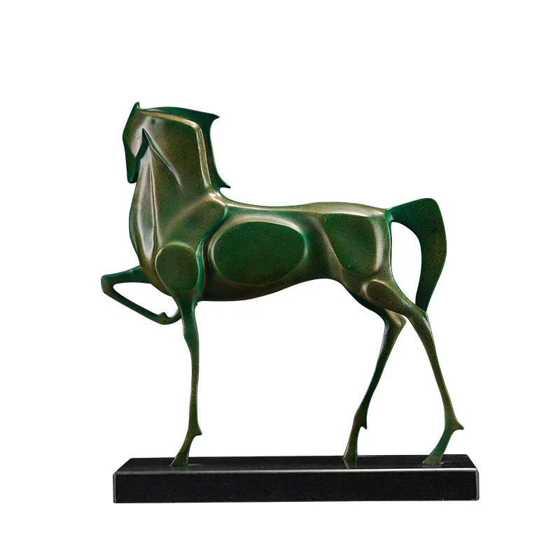 General  pony brass ornament abstract horse copper sculpture living room study office model room