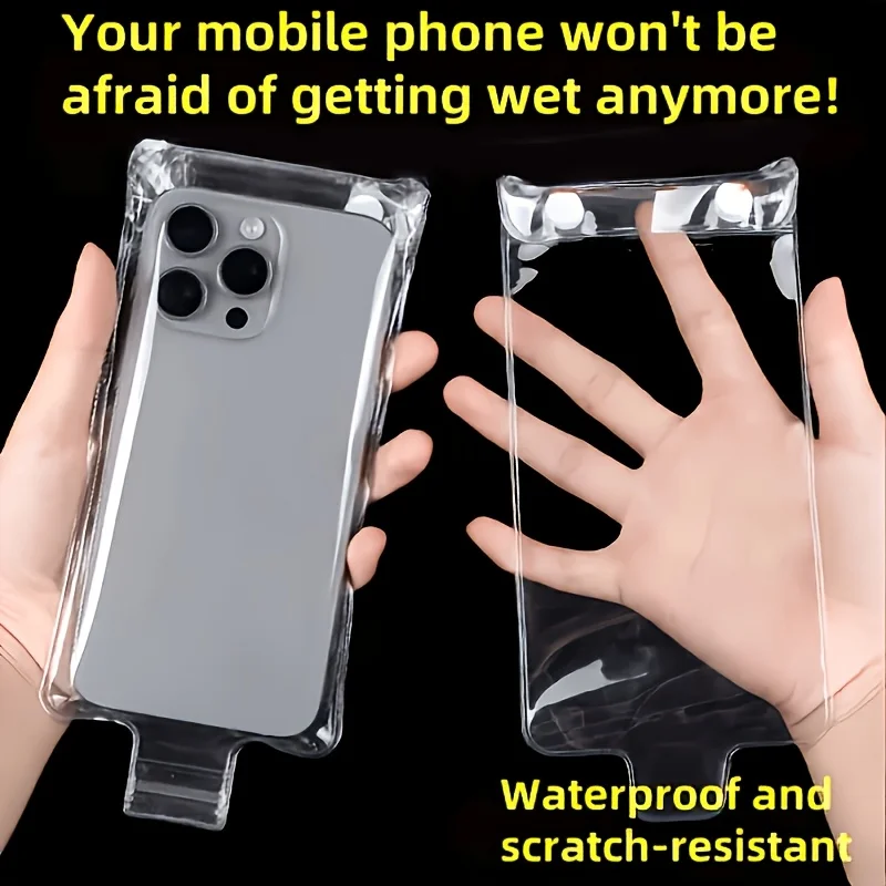 Bicycle Rider Phone Rain Cover - Touchscreen-Compatible Phone Pouch, Essential for Rainy Day Cycling, High-Value Phone Bag, Rechargeable Rain Sleeve. Suitable for Cycling, Rainy Days, Outdoor Activities, Bicycle Bags. Stylish Design, Secure Fit. view 6