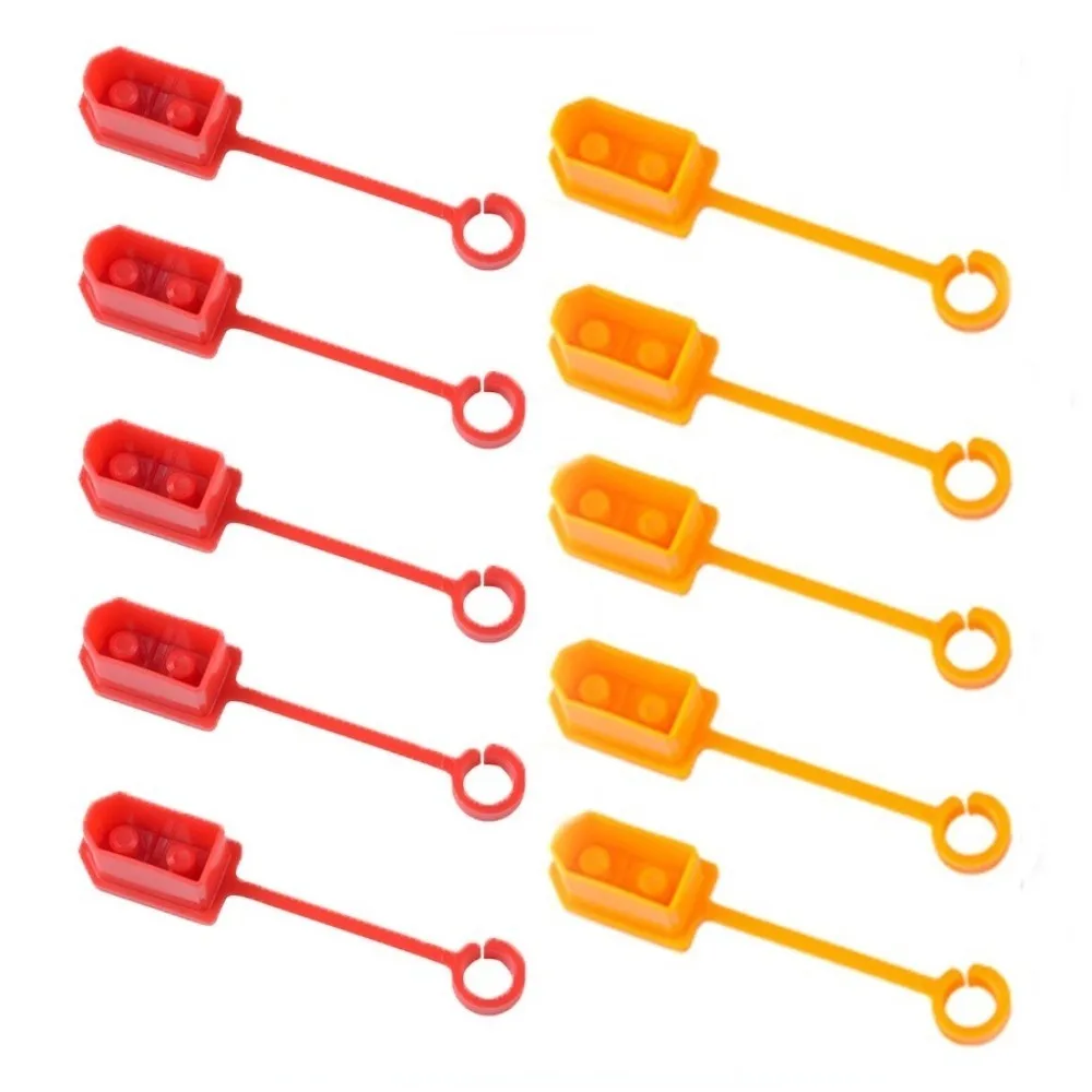 10pcs XT60 Plug Protective Cover Yellow Red Plastic Rubber Terminal Case Dust-proof FPV Accessories Insulated Caps