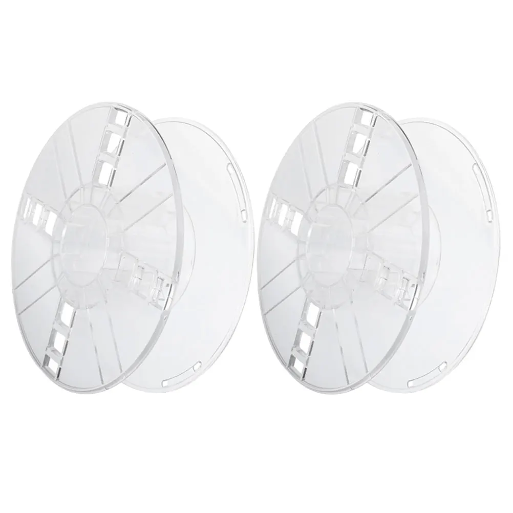 

2 Pcs 1kg Plastic Spools for 3D Printer Hollow Bobbins Reels Transparent Easy to Use Install Compatibility