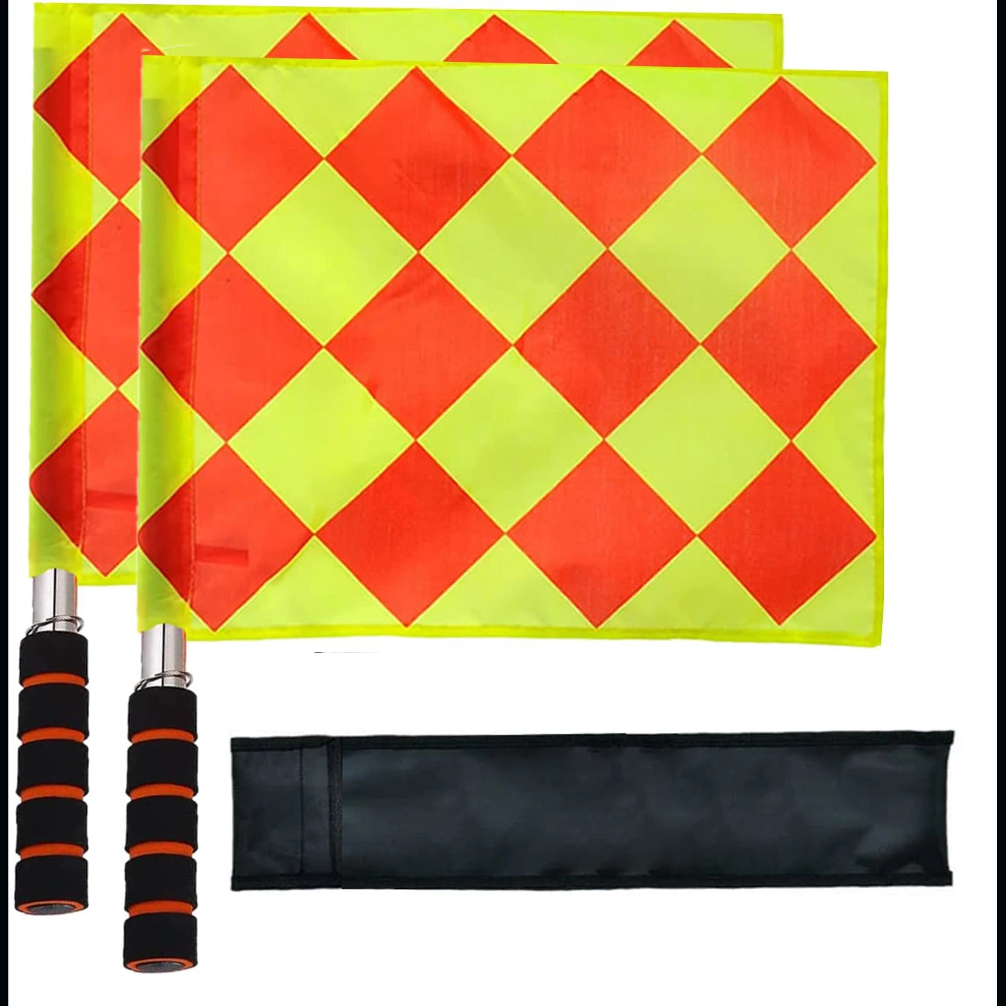 1/2pcs Soccer Referee Flag Fair Play Sports Match Football Linesman Flags  Referee Equipment Signal Flags For Sports Training