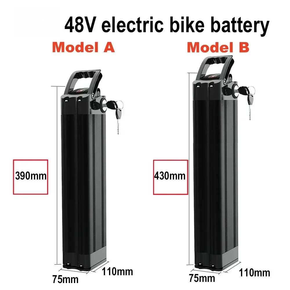 Silver Fish Lithium-Akku 48V 15Ah 20Ah mit integriertem BMS E-Bike-Akku 350W 500W 750W 800W 1000W Ersatzakku für Elektrofahrrad-Motor mit 54,6V Ladegerät – Detail 4