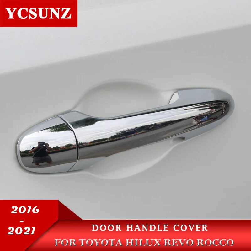 

ABS Door Handle Cover For Toyota Hilux Revo Rocco 2016 2017 2018 2019 2020 2021 Car Styling 4x4 4x2 Accessories