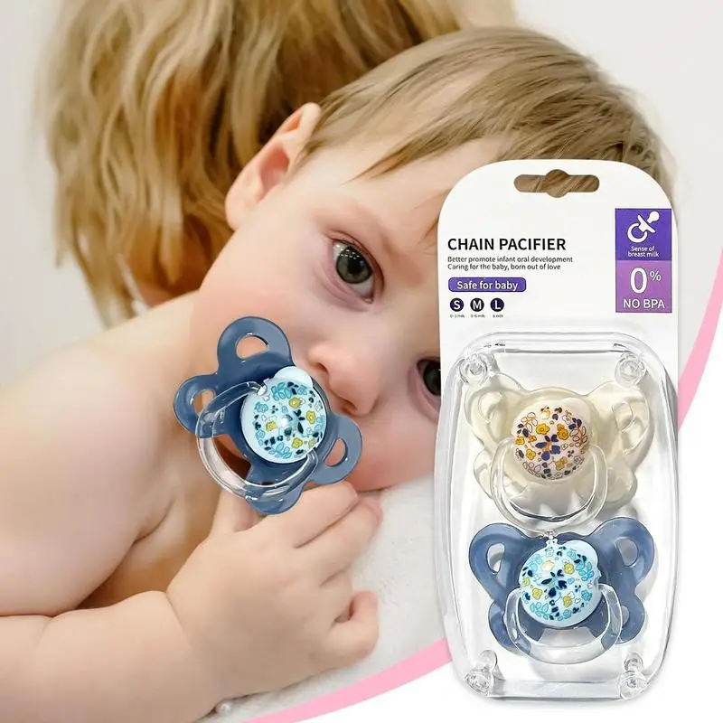 

Toddler Pacifiers Nipple Silicone Pacifiers for Toddler Soft-texture Ergonomic Handle Weaning Nipple for Outdoor Traveling