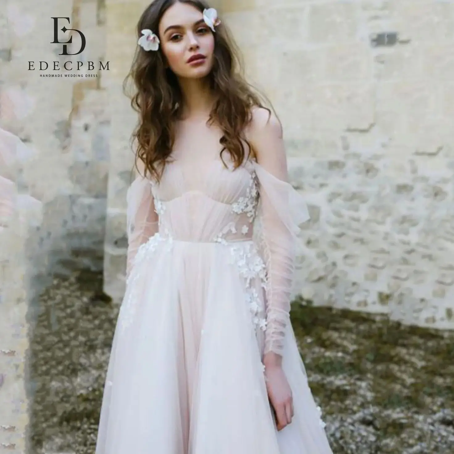 

EDECPBM Wedding Dress Women Evening Dress Woman Customized Chic Evening Dresses for Special Occasions A-line Lace New in Dresses
