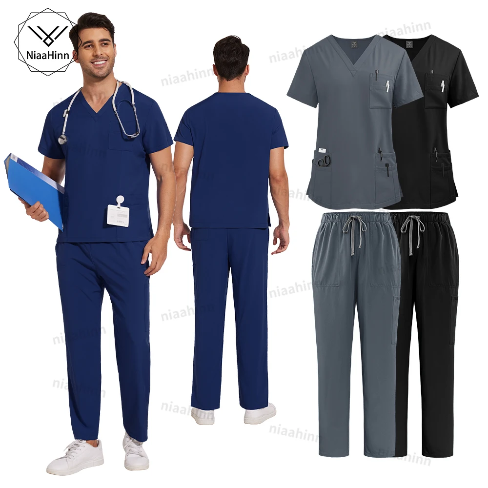 

clinic uniform Medical Hospital Nurse Uniform mens Scrub Set Beauty SPA Work Clothes Women Dental beauty scrub Surgical gown men