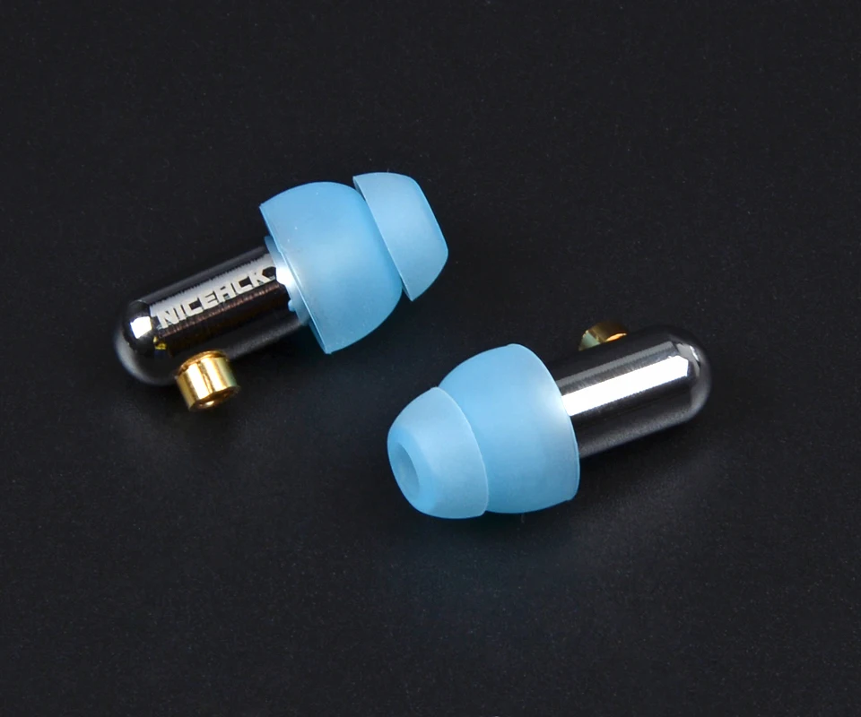 NICEHCK 1 ชุด/2 คู่ (4 ชิ้น) M ขนาดหู Double-Layer เคล็ดลับหูฟังซิลิโคน Eartips/หูสําหรับ IM50 IE80 UE900 NICEHCKDT100