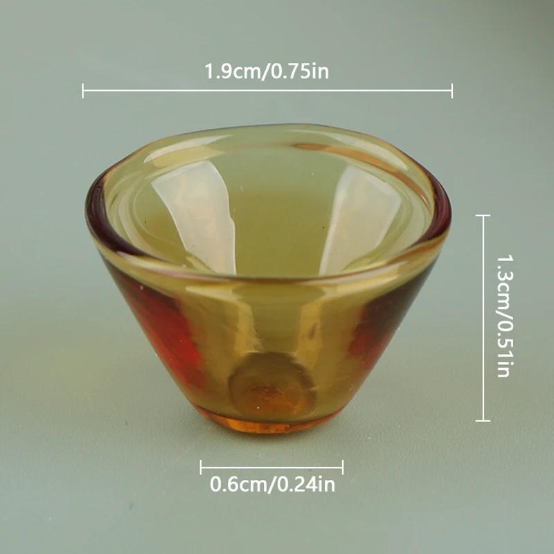 1:12 Dollhouse miniatura tazza di vetro ciotola di vetro insalatiera imbuto ciotola di tè modello giocattolo tazza di acqua ciotola di riso accessori per la decorazione della cucina