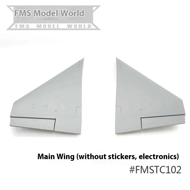 Fms 64mm Rafale Aircraft Accessories Aircraft Model Parts Main Wing Motor Electric Adjustable Sticker Cover