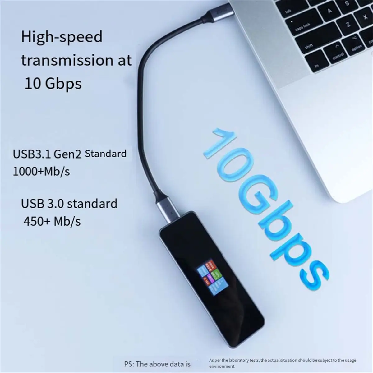 NEW FACTORY~Intelligent M.2 Portable Solid State Drive Enclosure with Write Protection Dual Protocol Aluminum Alloy Screen