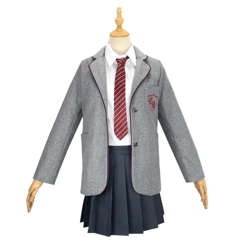 Movie Matilda Cosplay Costume Kids School Uniform Coat Skirt Tie Roald Dahl's Matilda Clothing Halloween School Suits for Girls