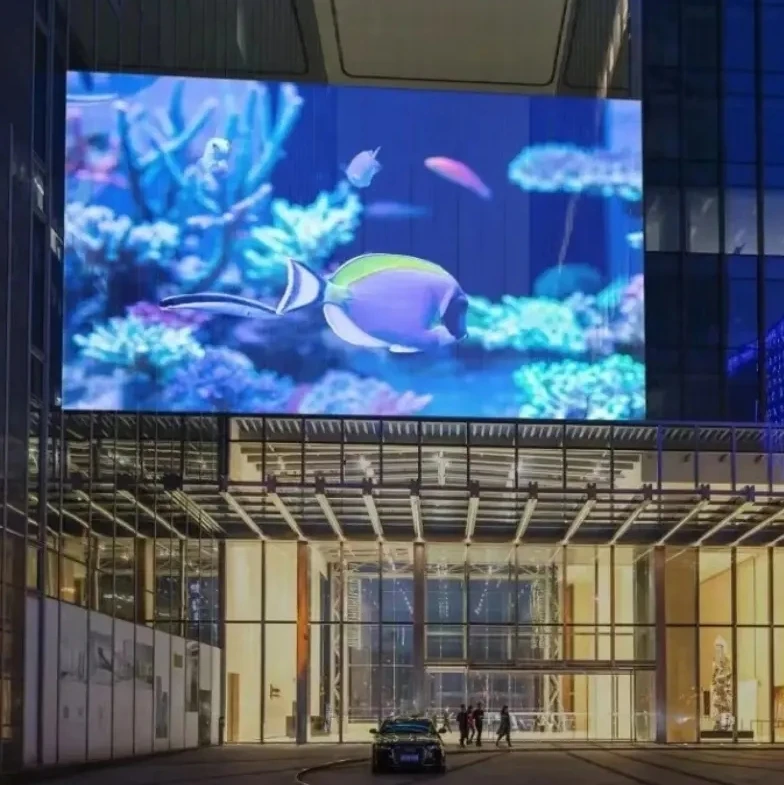 Kustomisasi. Dinding Video LED Transparan Jelas P3.91mm Layar LED Mesh Indoor Tirai Digital Signage Layar LED P3.91