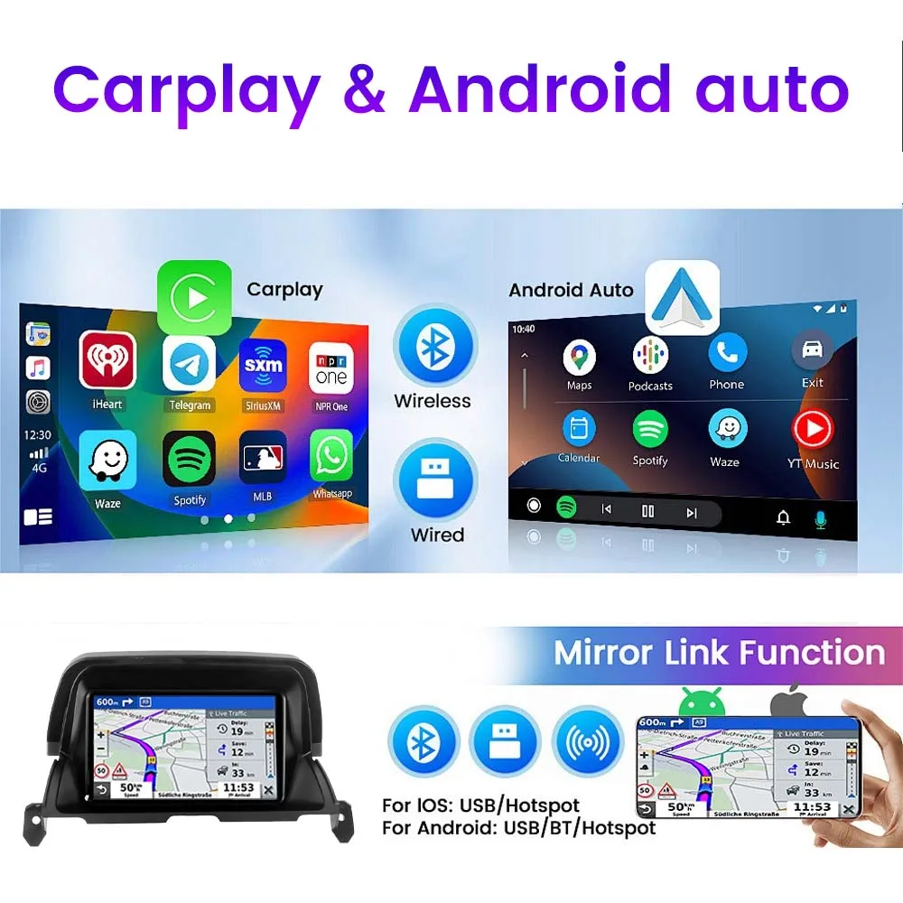 8 "راديو السيارة الوسائط المتعددة مشغل فيديو ل دودج رحلة 2009-2011 2Din نظام تحديد المواقع والملاحة الصوت ستيريو CarPlay أندرويد السيارات #3