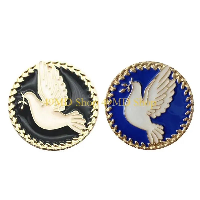 

49MD Women Peace Doves Design Lapel Pin Couples Christmas Alloy Brooches Badges Pins for Graduation Birthday Gift