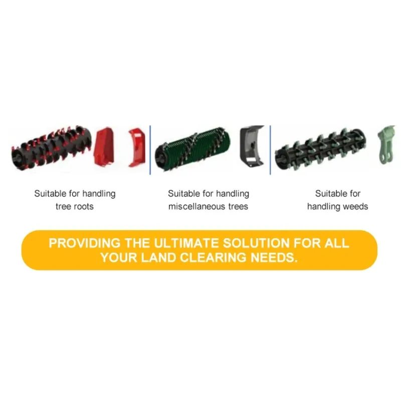 Excavators Land Reclamation Machines Brush Extensions Lawn Mowers Hydraulic Rotary Tillage Soil Turning Tree Crushers