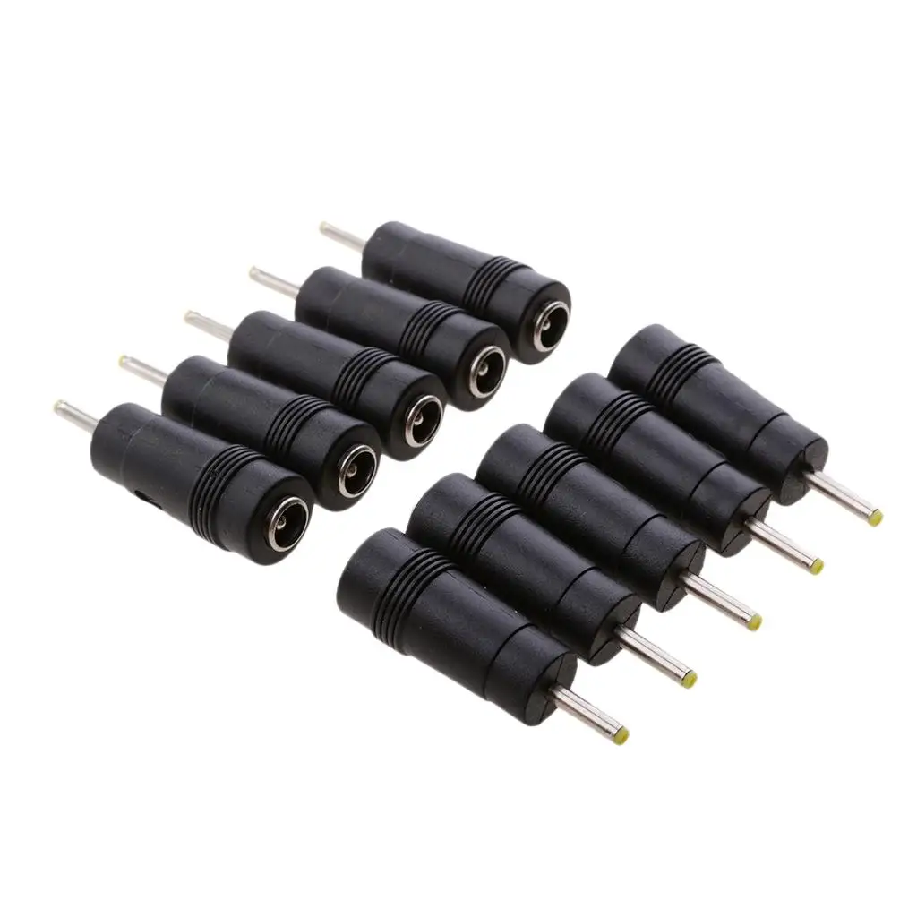 10 x Adaptador DC Stecer a hembra Fuente de alimentación CC para computadora portátil-Negro