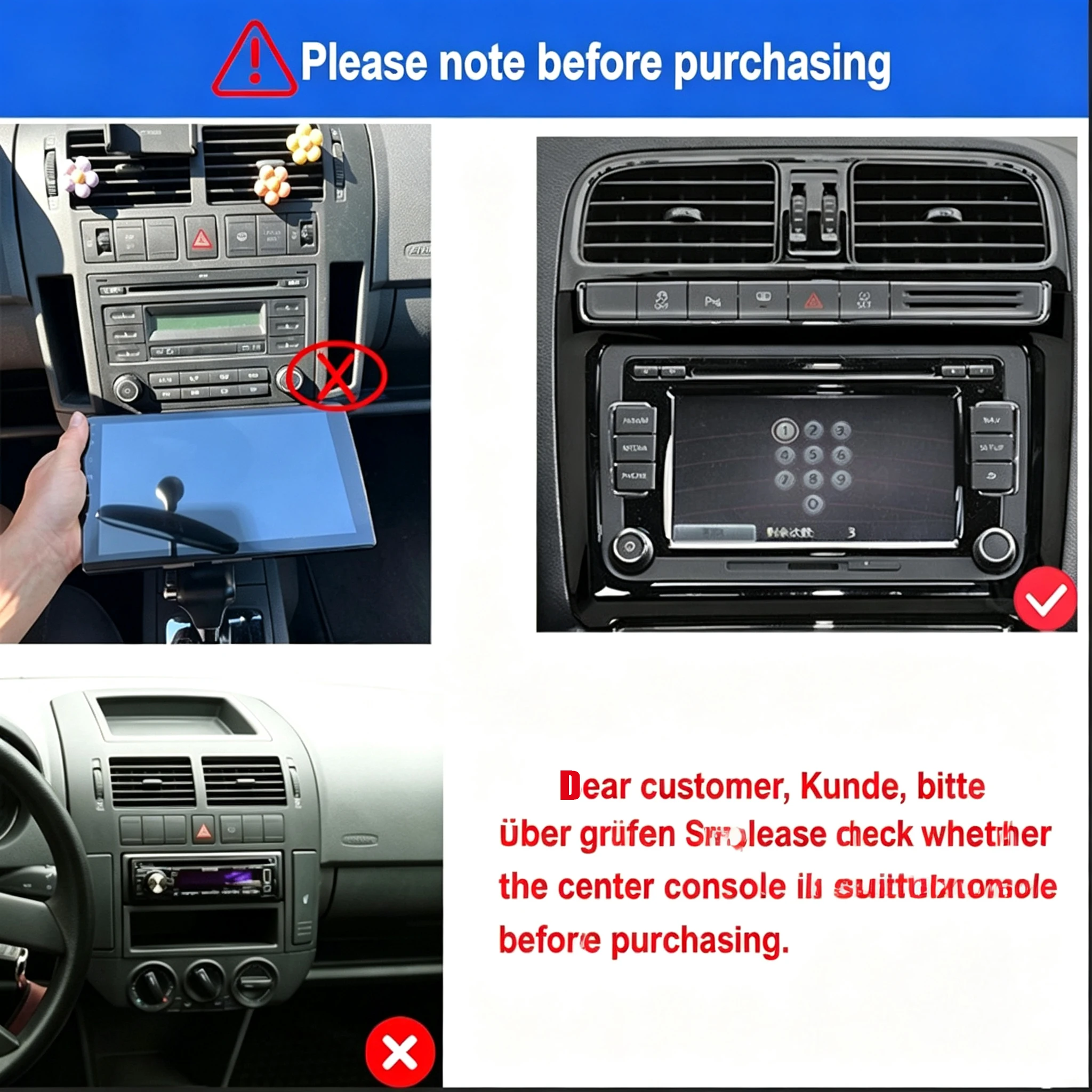 9-Zoll Android 15.0 Autoradio 4+64GB für VW Polo 6R 6C V 2009-2017 Apple CarPlay IPS Touchscreen GPS-Navigation FM/AM SWC Bluetooth – Detail 4