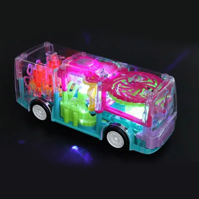 Elektrisch busspeelgoed voor kinderen met kleurrijke versnellingen Muziek Lichteffecten 360 graden bewegingsveilig Plastic voor