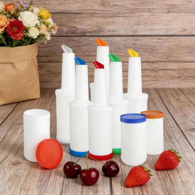 3/6 peças de Bicos Dosadores de Plástico para Suco, Garrafas de 34 oz para Servir Suco de Frutas e Bebidas, Utensílios de Bar para Coquetéis e Servir Bebidas