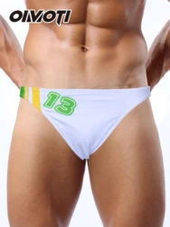 Men's sexy swimming briefs Hot spring pants High elastic swimming trunks