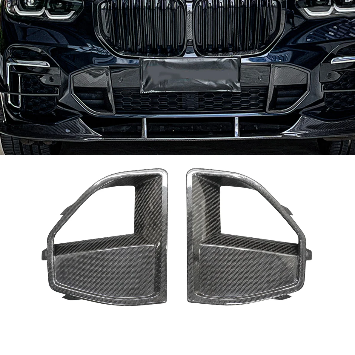 

X5 G05 Best Quality Dry Carbon Fiber Fibre Bodykit Front Bumper Air Vent universal Fit ，100% tested wellFor BMW X5 G05 2022+