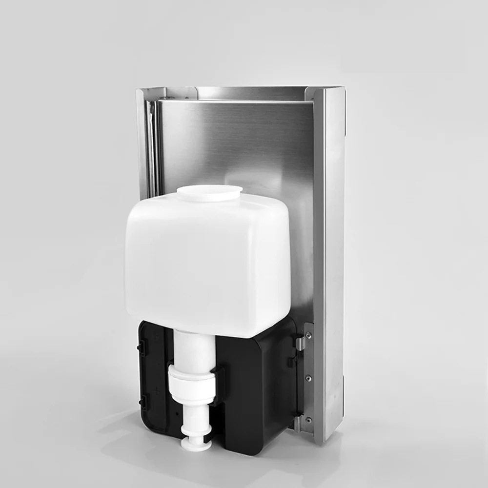 

Hotel-Grade 304 Stainless Steel Wall Mounted Automatic Liquid Soap Dispenser Sensor Modern Rear Foam Hand Mirror Bathroom