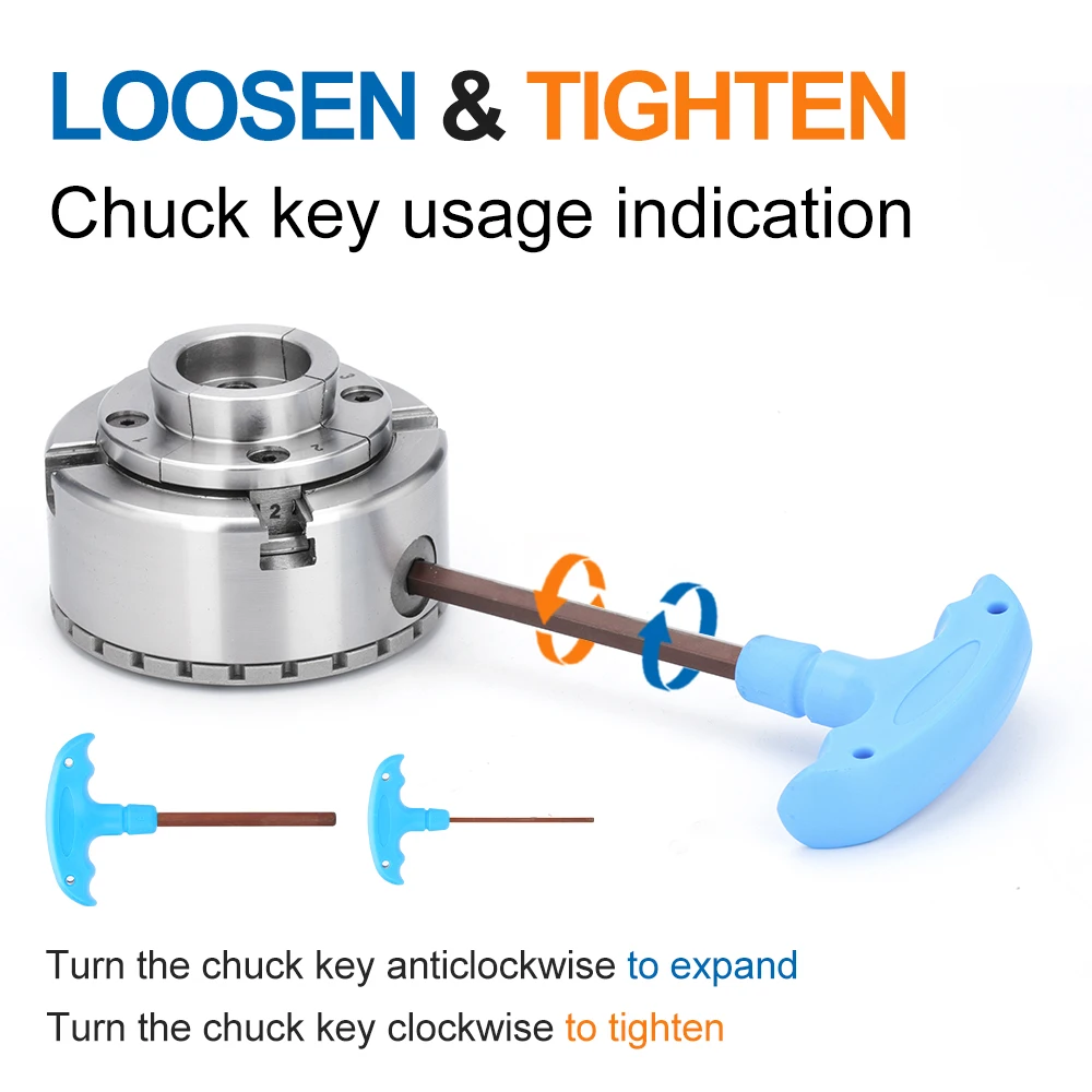 XCAN Chuck KP96 4-Jaw Self-Centering Chuck for Wood Lathe 3.75 inch Lathe Tools