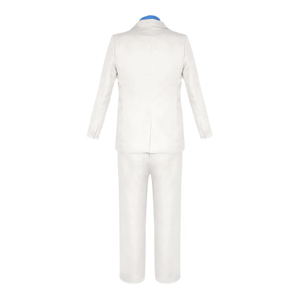 Kento Nanami Cosplay Costume Jujutsu Kaisen Men's White Business Suit Blue Shirt Leopard Tie Anime Outfit Convention Party view 4