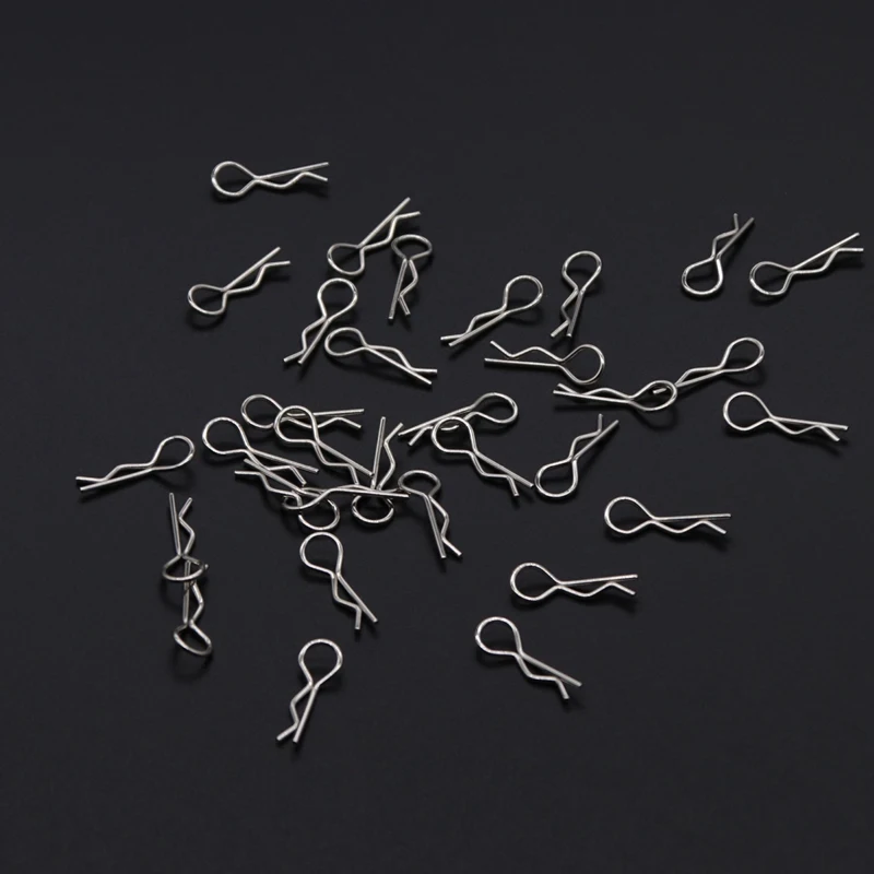 180 Pcs RC Car Metal Bodyshell Clips Pins R Shape Pins Tool Box For Traxxas TRX4 1/10 RC Buggy RC Rock Crawler Models