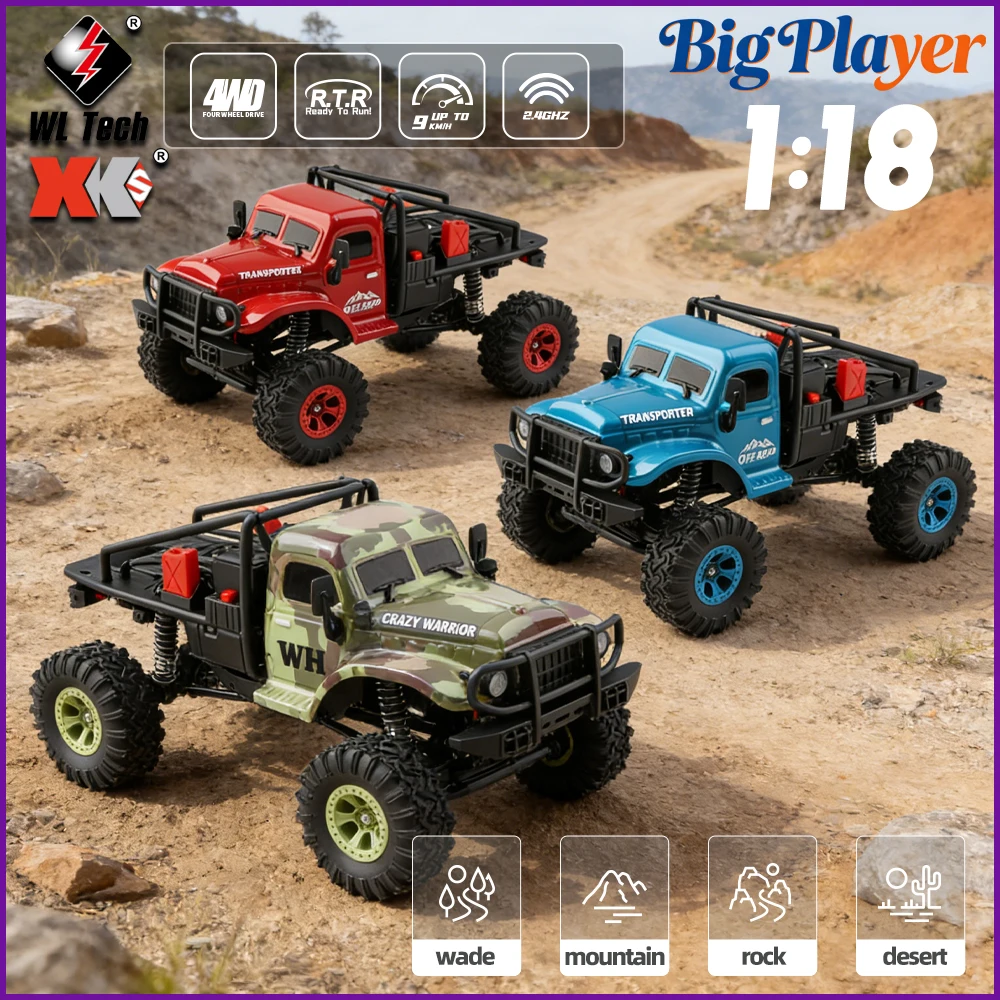 

WLtoys 184021 184020 1/18 4WD RC Car 2.4G Full Proportional High Speed RTR Remote Control Vehicle Toy Gift for Kids Adults