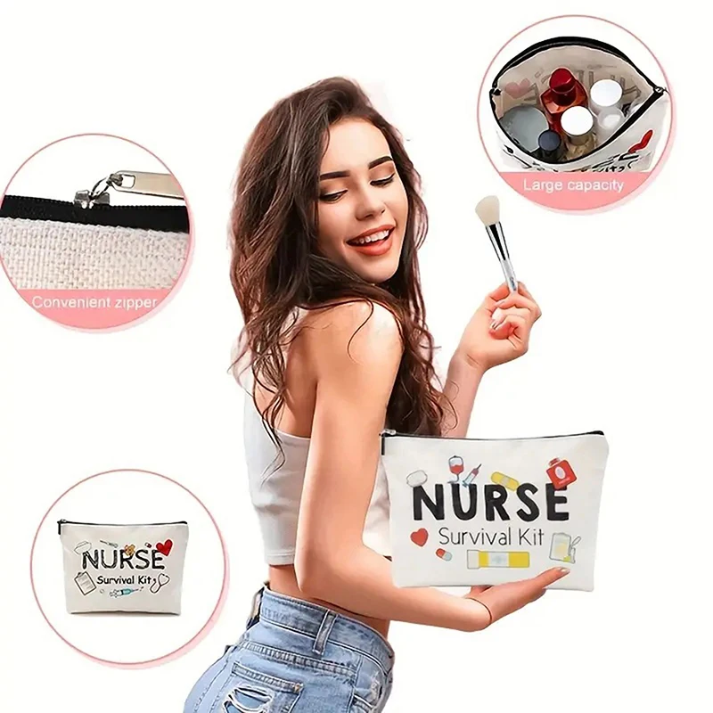 Nurse Makeup Bag Gift Emergency Room Nurse Zipper Bag ICU NurseGift Nurse Appreciation Cosmetic Bag Nurse Graduation Gift