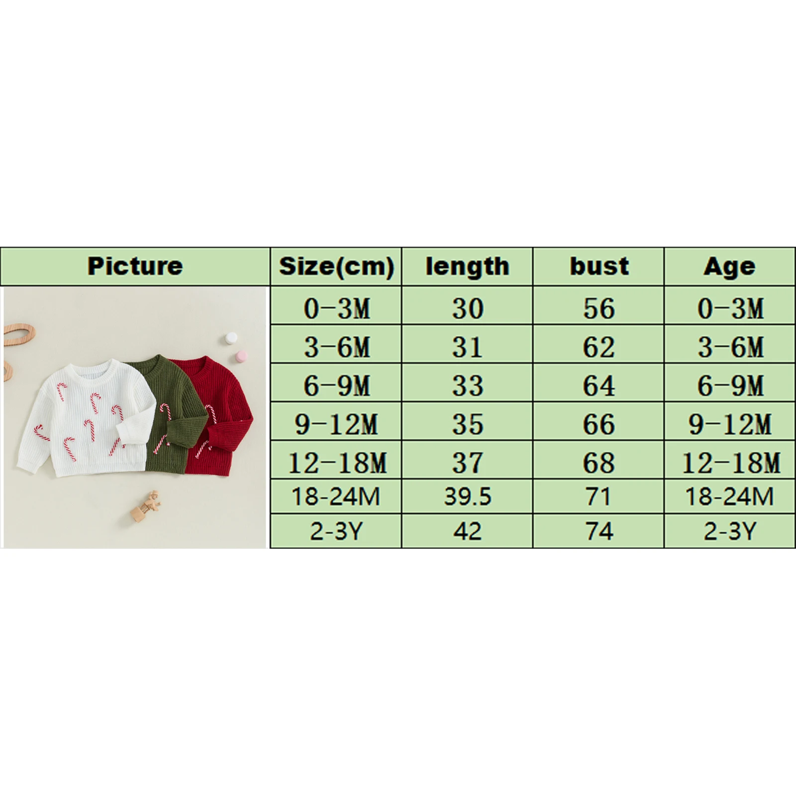 2025 New Years Newborn Girl Christmas Sweaters Casual Candy Cane Warm Knitted Long Sleeve Pullover Infant Knitwear for Toddler