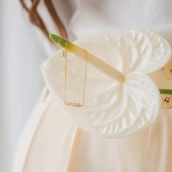 Customized Name Necklace Mini Font Small Letter Necklace Mom Necklace Gift Birthday Gift Exquisite Gift Girlfriend's Gift