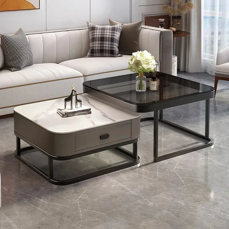 

Dinner Service Coffee Table Unique Minimalist Italian Standing Aesthetic Side Table Modern Luxury Mesas Bajas Salon Furniture