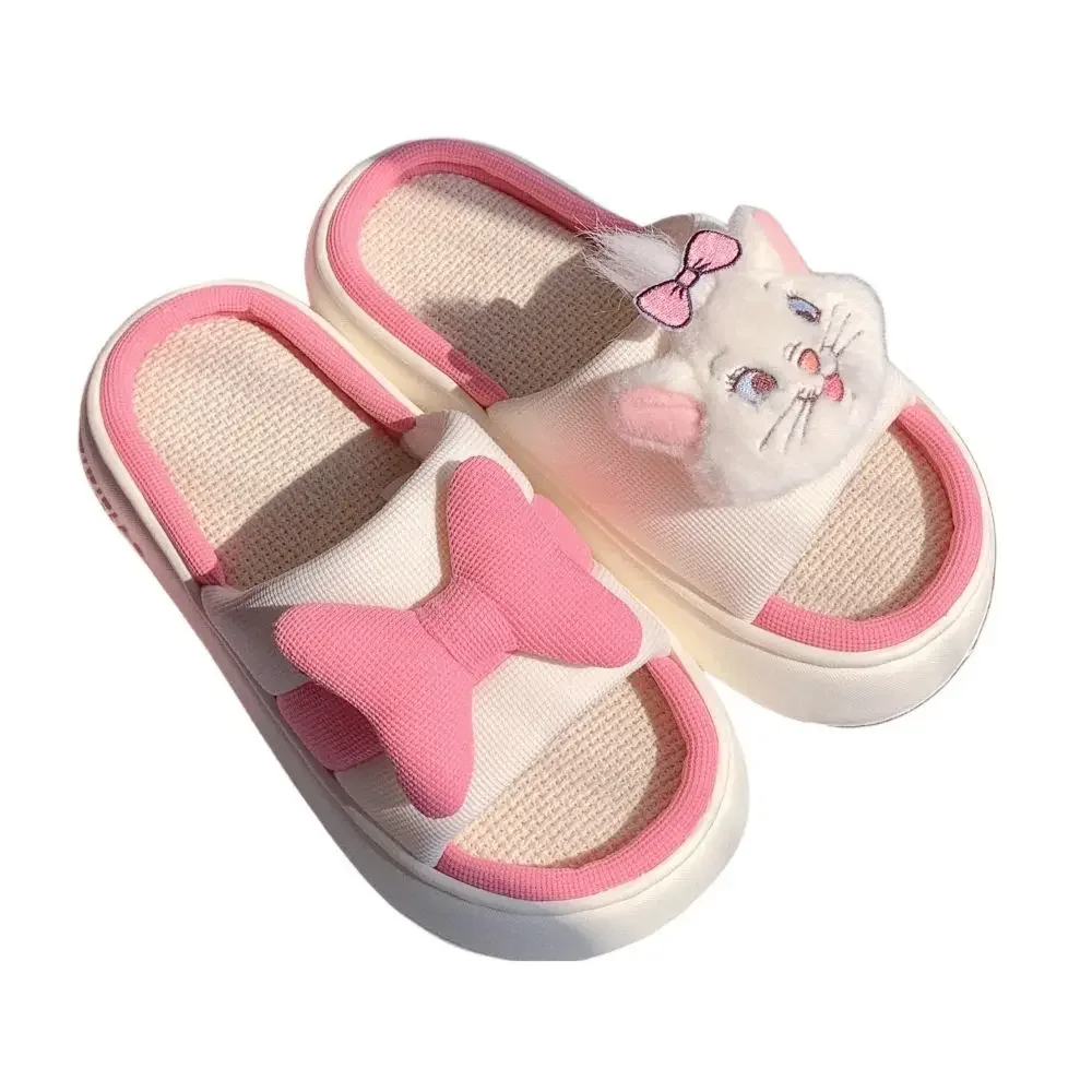 Disney girls  princess cute Mary Cat Cotton slippers non-slip soft bottom Casual Shoes for girl gift