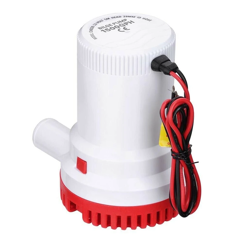 Bilge Pump Mini Boat Pumps 12V 24V 1500GPH 2000GPH Submersible Kayak Water Pump 24 Volt Garden Rinse Car Wash Bath