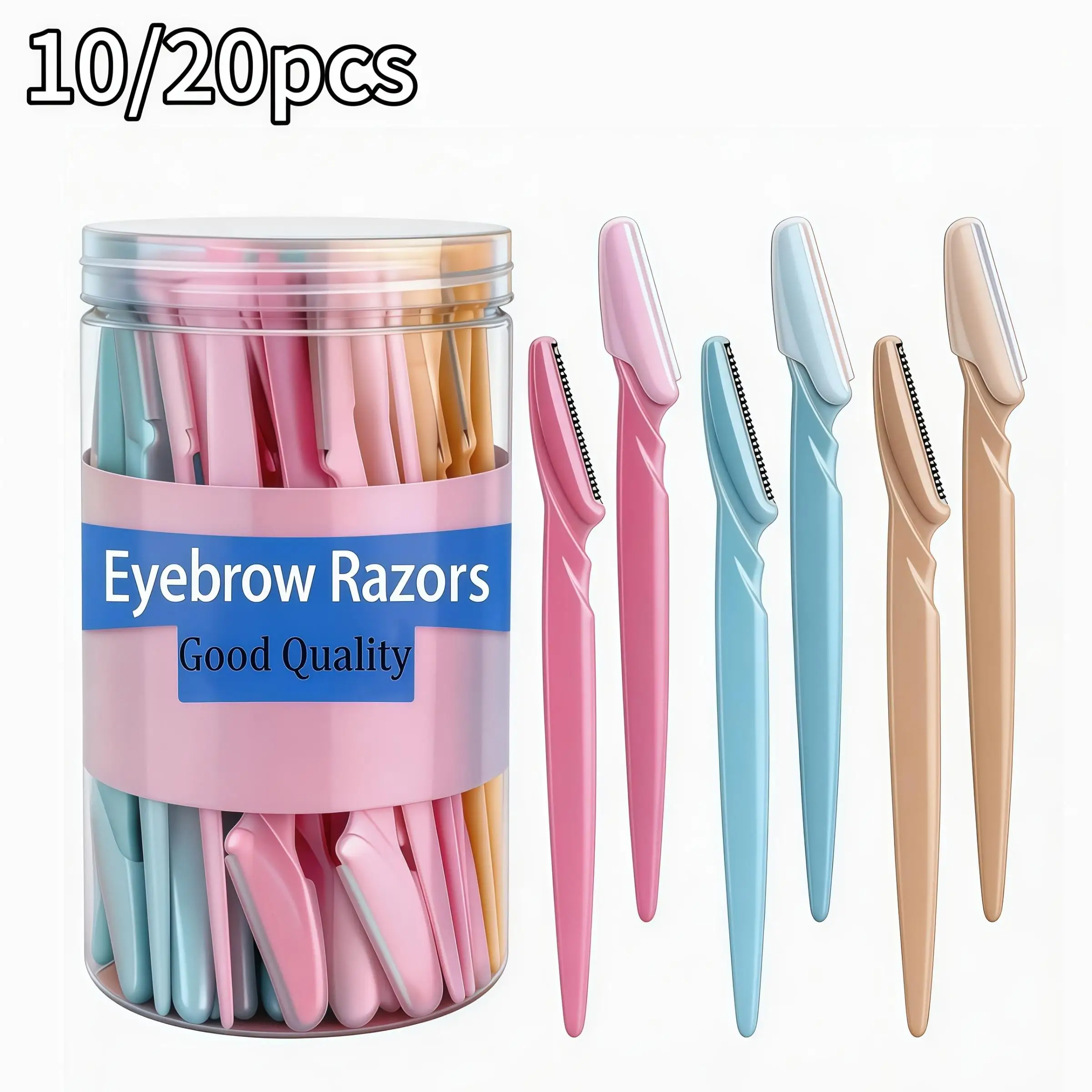 10/20pcsbrow Razor and Face Razor for Women And Men, Eyebrow Hair Trimmer And Shaver with Protective Cover,Safe
