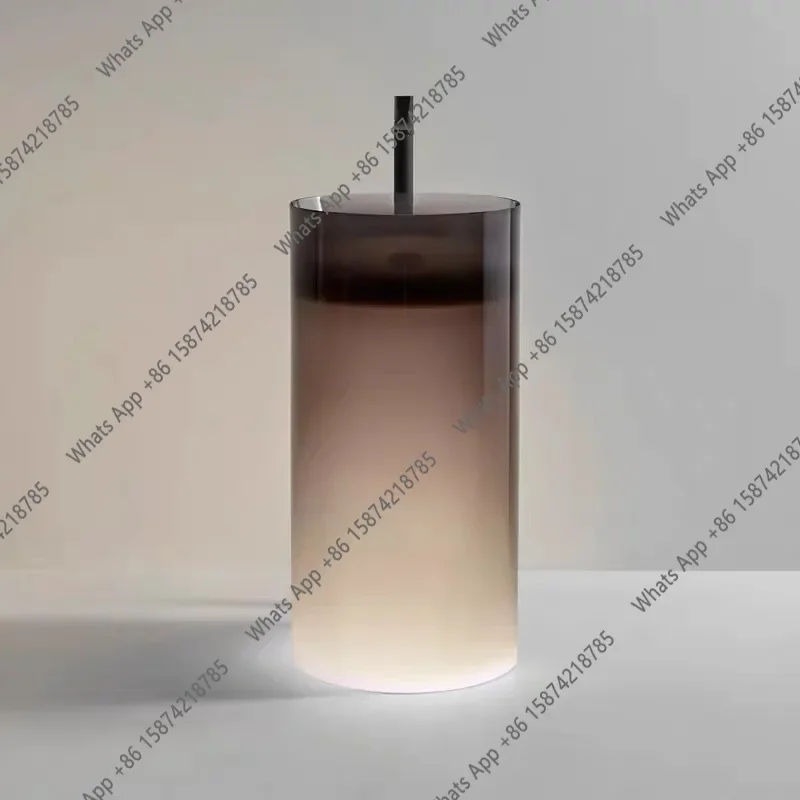 X Modern Minimalist Acrylic Material, Transparent Resin Color Integrated Floor Standing Circular Column Basin GN563TB X