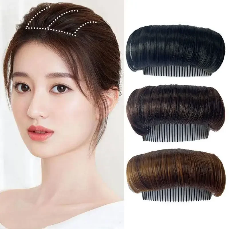 Anti-slumping Fluffy High Skull Top Hair Clip Puff Head Cushion Synthetic Pad Invisible Clip Volume Hair Women Hair Accessories