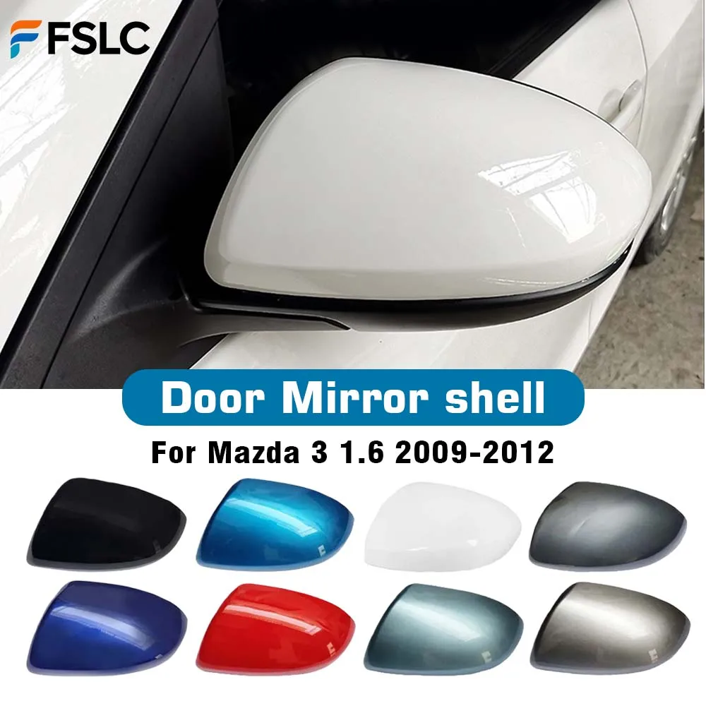 

Protective Cover Door Mirror Shell For Mazda 3 1.6 2009 2010 2011 2012 Car Rearview Accessories Replace Stylish Gray Black Red