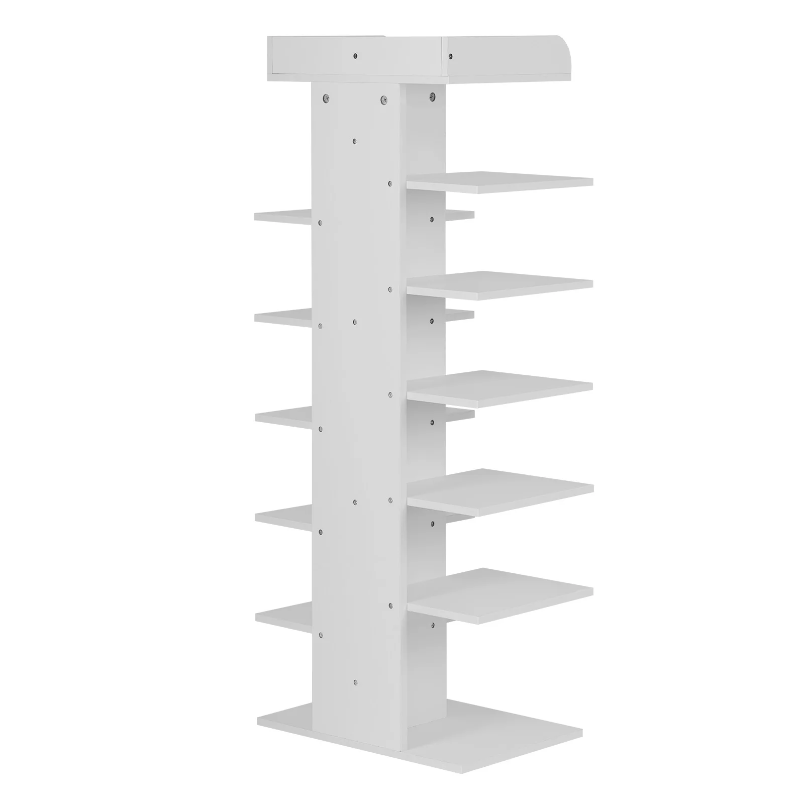 Weißer Schuhs chrank 12-stufiges Schuh regal Platzsparendes Regal Schuh ablage Holzschuh-Organizer für Flur Wohnzimmer