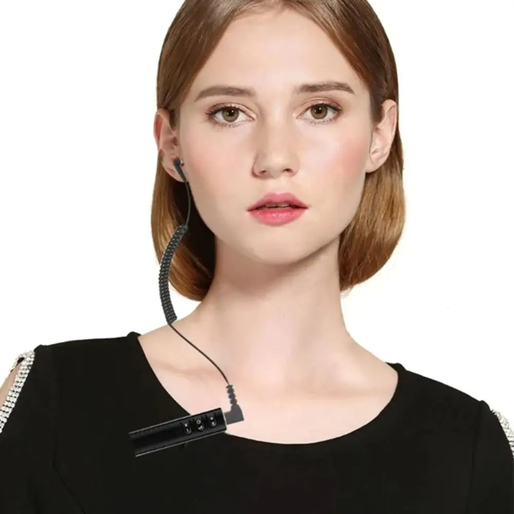 

In Ear Single Side Earphone Flexible Cable Heavy Bass 3.5mm Spring Earphones Lightweight Noise-canceling Single Headphones