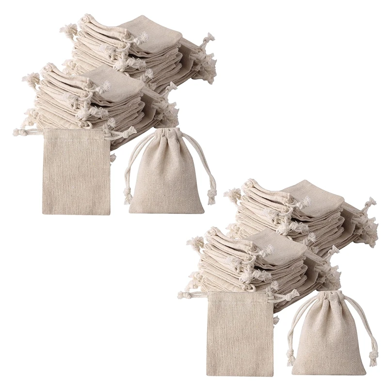 Small Burlap Bags With Drawstring,3X4inch Gift Little Burlap Drawstring Bags,Reusable To Store Tea Sachet Bags