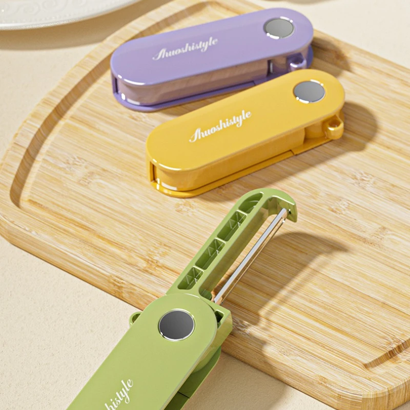 

1 шт. новая складная овощечистка для хранения, портативная овощечистка для фруктов из нержавеющей стали, овощечистка