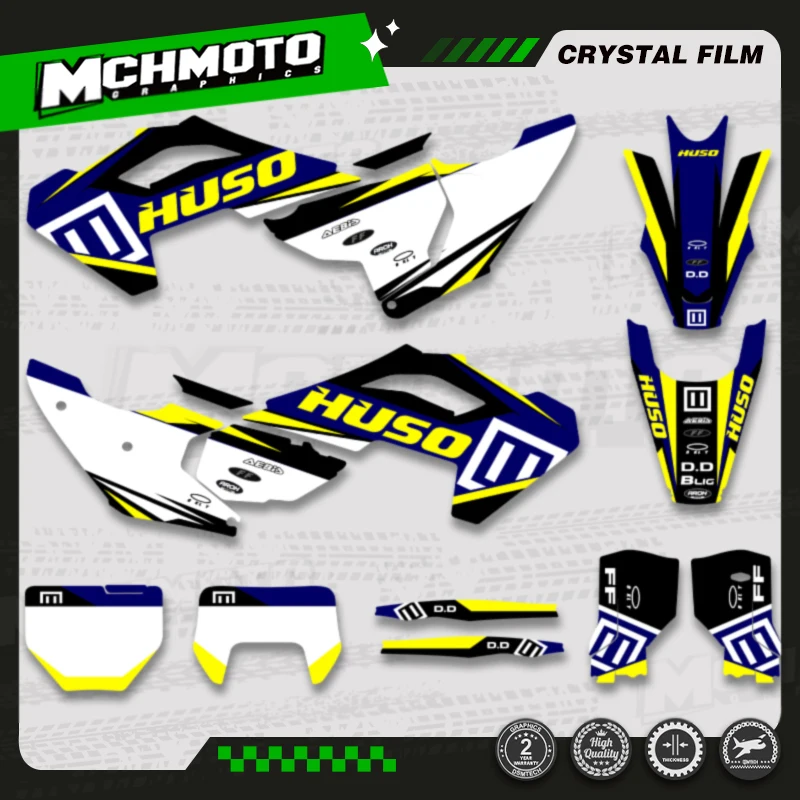 

MCHMFG Motorcycle Graphics Decals Stickers Kit For Husqvarna TC FC 2023 2024 2025 TE FE 2024 2025 2026 Graphics Stickers Custom