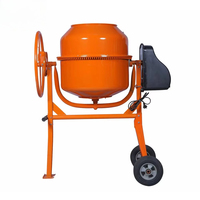Miniature Electric Mobile Concrete Cement Mixer 70L-240L Range Steel Material Manual Unloading with Core Motor Assembly
