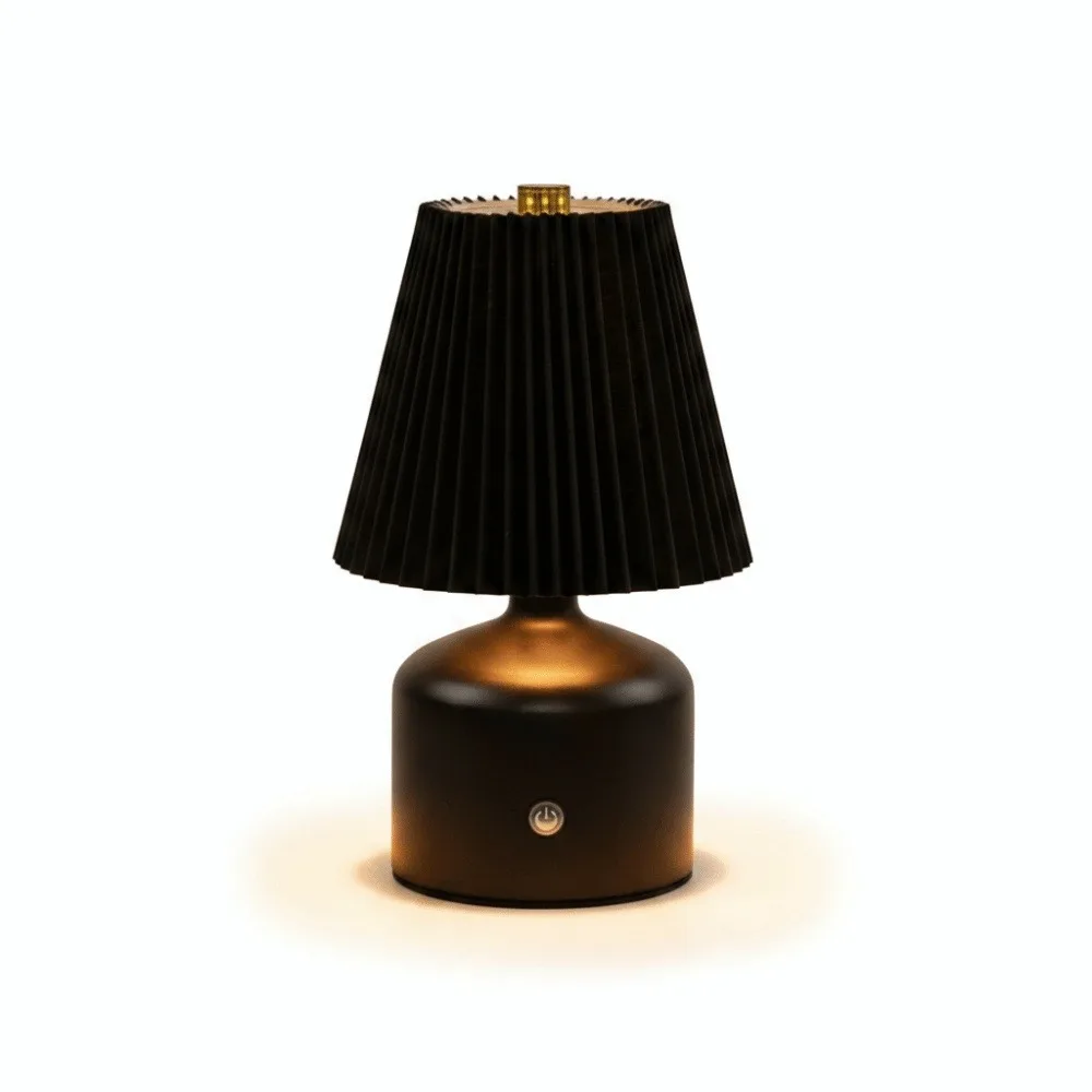 Night Light Fabric Bedside Light Rechargeable LED Fabric Nightlight Stepless Dimming Touch Control LED Night Light Hotel