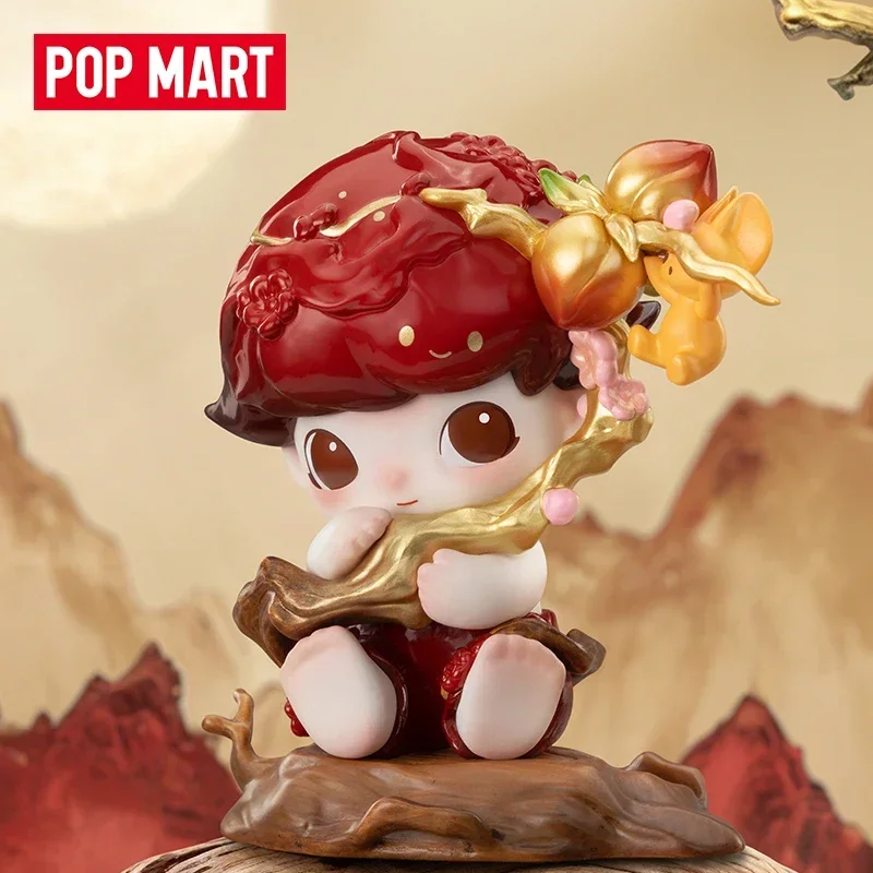 

POP MART DIMOO Золотой персик, нажимные ветки, фигурка серии, слепая коробка, загадочная коробка, игрушки, кавайные украшения, статуэтки, домашний декор
